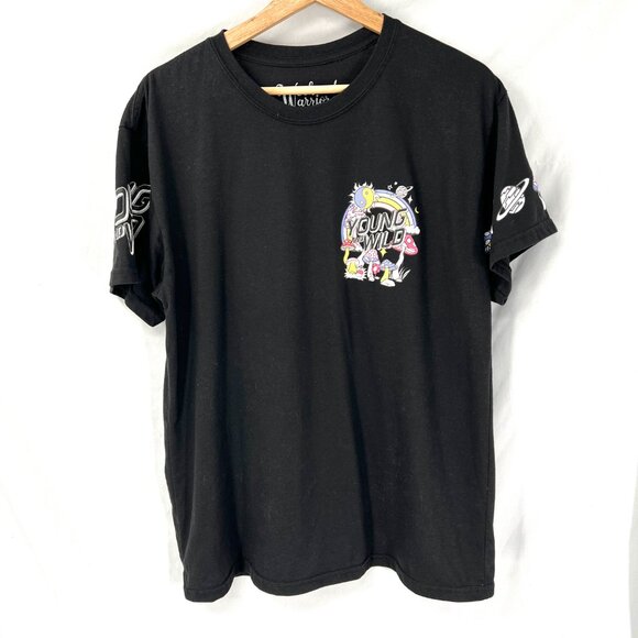 Weekend Warrior hippie magic mushroom graphic t-shirt top psychedelic boho L - Picture 4 of 10